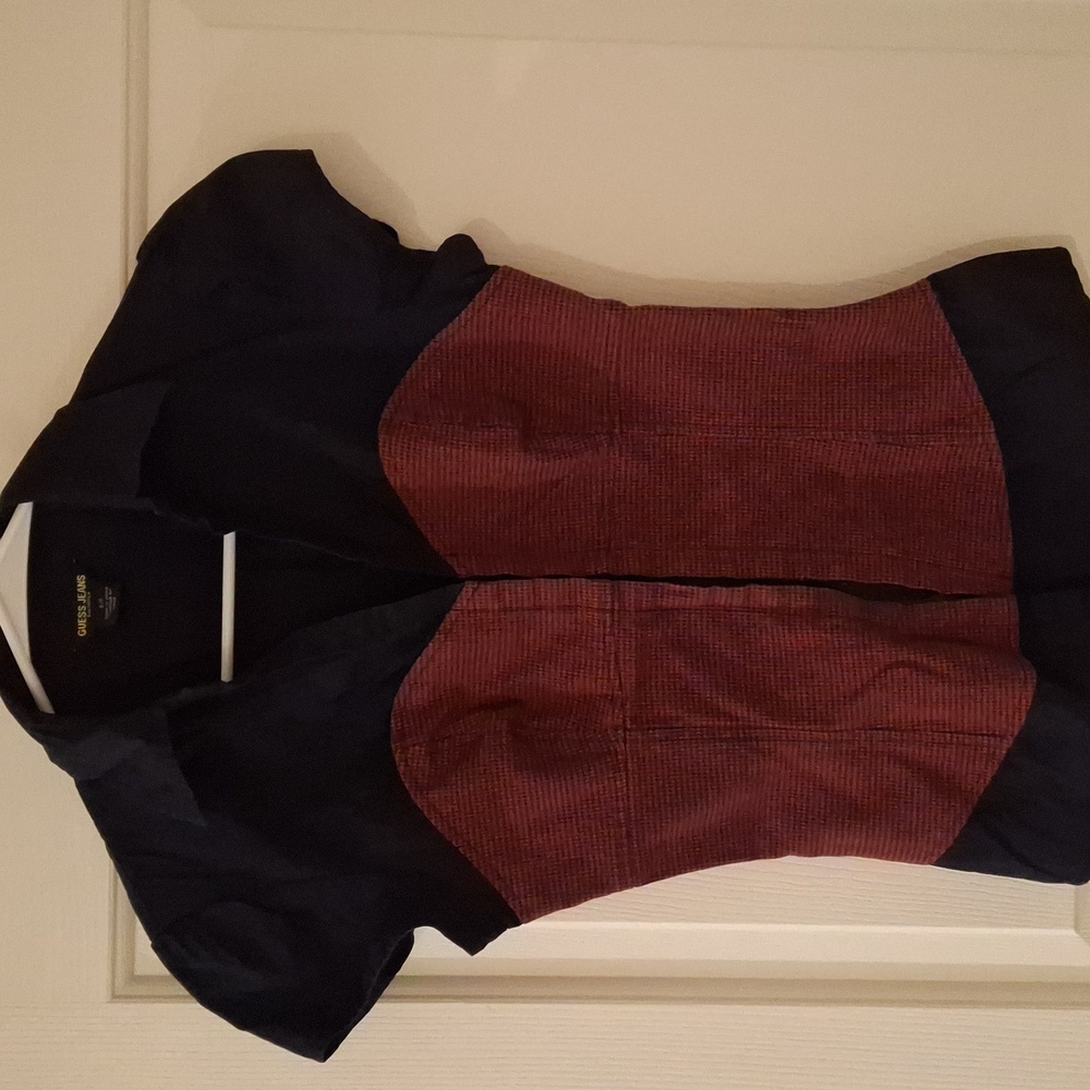 Y2K Guess corset collared shirt